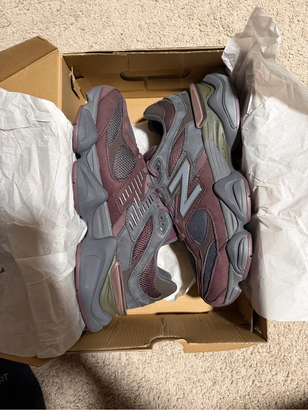 New Balance 9060 Men's Burgundy/Grey Lifestyle Sneaker